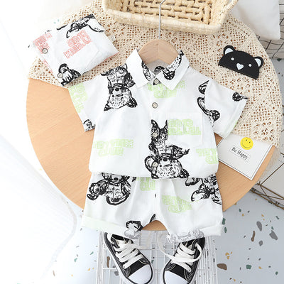 Traje Infantil con Camisa de Solapa y Manga Corta - Image 17