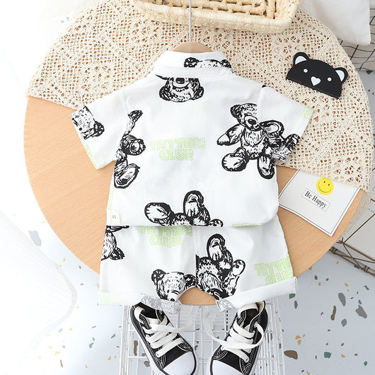 Traje Infantil con Camisa de Solapa y Manga Corta - Image 18