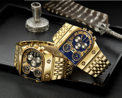 Reloj Casual para Hombre Acero Dorado con Esfera Luminosa - Image 13