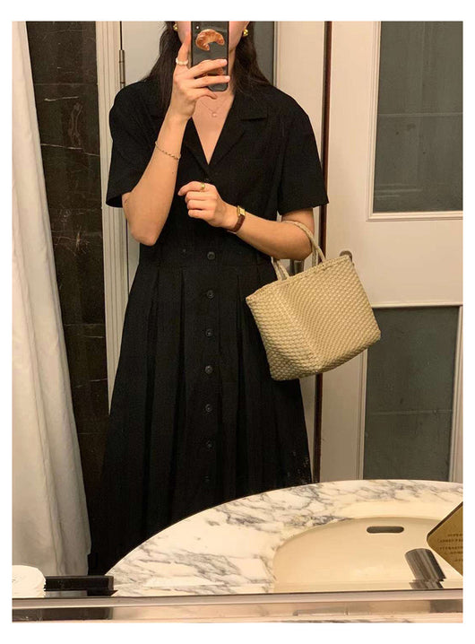 Vestido Largo Elegante con Cintura Definida - Estilo Retro Minimalista - Image 14