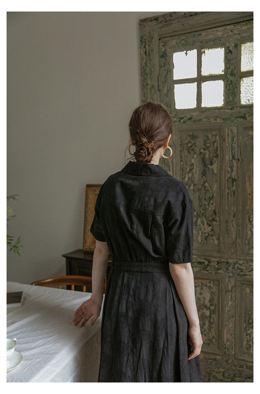 Vestido Largo Elegante con Cintura Definida - Estilo Retro Minimalista - Image 27
