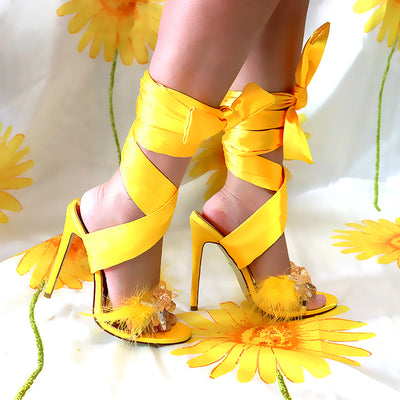 Sandalias Stiletto con Tiras Cruzadas - Tacón Alto Elegante - Image 4