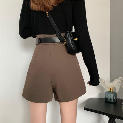 Shorts de Talle Alto Estilo A-línea con Piernas Anchas - Image 19