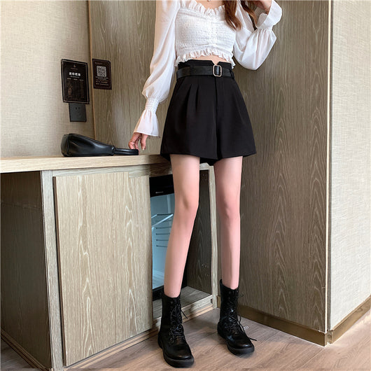 Shorts de Talle Alto Estilo A-línea con Piernas Anchas - Image 22