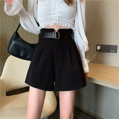 Shorts de Talle Alto Estilo A-línea con Piernas Anchas - Image 23