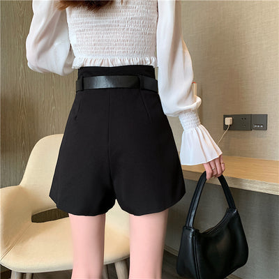 Shorts de Talle Alto Estilo A-línea con Piernas Anchas - Image 28