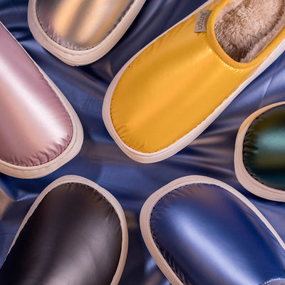 Pantuflas Cálidas de Algodón y Plumón para Otoño e Invierno