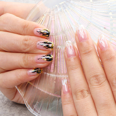 Calcomanías de Uñas Flame Series Oro, Plata y Bicolor - Image 14
