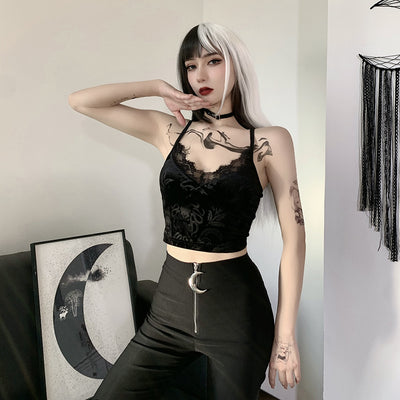 Camiseta Gótica de Encaje para Mujer - Tank Top Elegante - Image 13