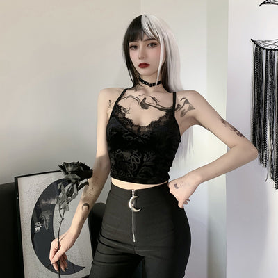 Camiseta Gótica de Encaje para Mujer - Tank Top Elegante - Image 14