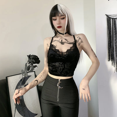 Camiseta Gótica de Encaje para Mujer - Tank Top Elegante - Image 15