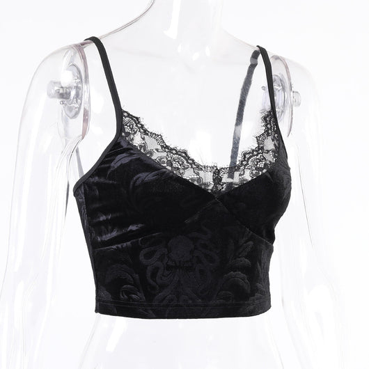 Camiseta Gótica de Encaje para Mujer - Tank Top Elegante - Image 18