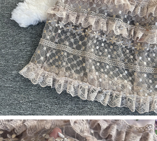 Vestido de Encaje Bordado Elegante con Detalles de Costura - Image 17