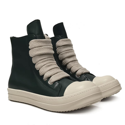 Botas Altas de Cuero Unisex - Sneakers Deportivos para Parejas Tallas Grandes - Image 8