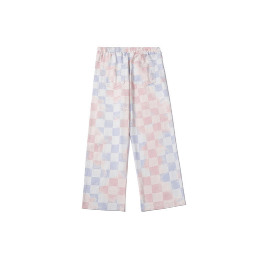 Pantalones Casuales a Cuadros con Degradado Holgados y Rectos para Hombre y Mujer - Image 14