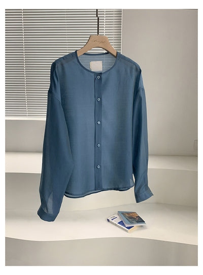 Blusa Larga de Tencel con Diseño Elegante para Mujer - Image 13