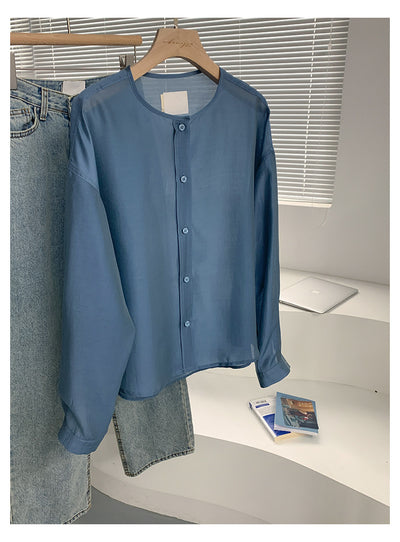 Blusa Larga de Tencel con Diseño Elegante para Mujer - Image 14