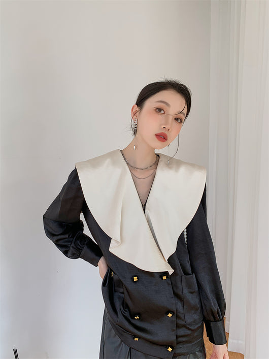 Blusa Elegante con Cuello Volante Francés para Mujer - Image 13