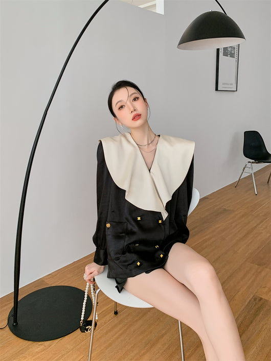 Blusa Elegante con Cuello Volante Francés para Mujer - Image 15
