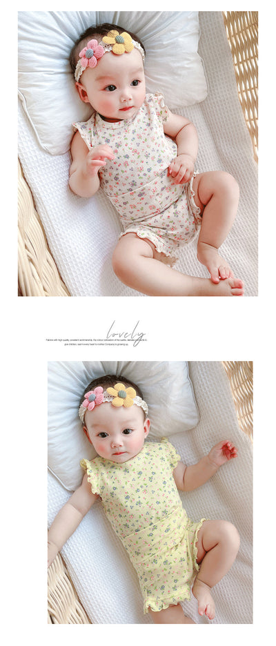 Enterizo Floral para Bebé con Encaje y Elástico Ajustable - Image 6
