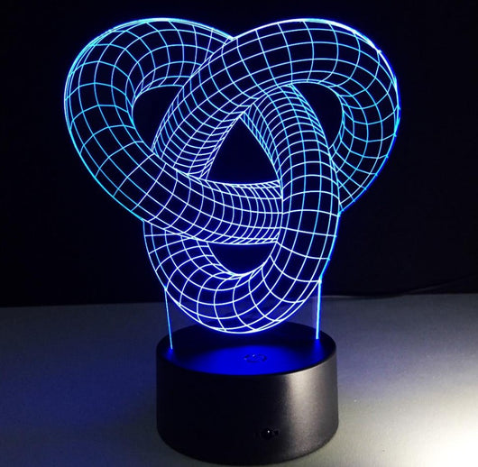 Lámpara LED Holográfica 3D Knot 2 - Ilusión Óptica Interactiva - Image 3