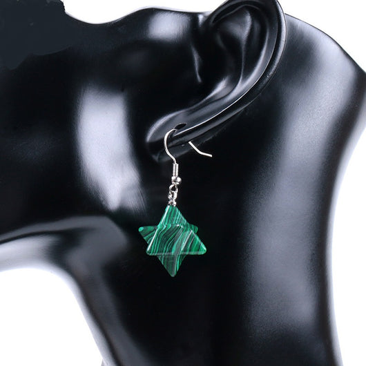 Aretes Estrella Merkaba de Cristal Natural Tallado - Image 23