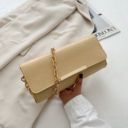 Bolso Cuadrado Pequeño con Patrón de Cadena - Diseño Trendy - Image 13