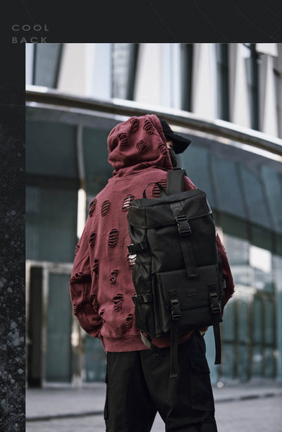 Mochila de Viaje Negra con Gran Capacidad y Compartimentos de Herramientas - Image 8