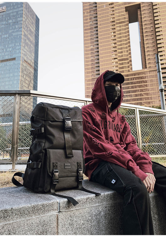 Mochila de Viaje Negra con Gran Capacidad y Compartimentos de Herramientas - Image 10