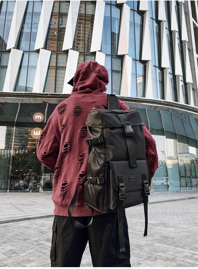 Mochila de Viaje Negra con Gran Capacidad y Compartimentos de Herramientas - Image 12