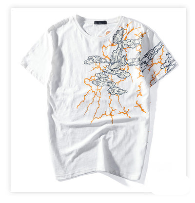 Playera Manga Corta con Bordado de Rayo - Image 7