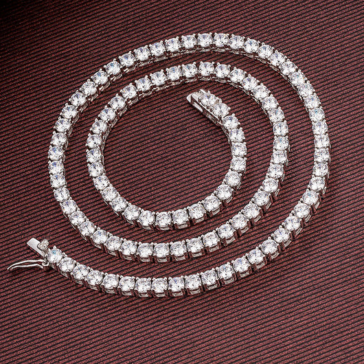 Cadena de Plata Esterlina con Garra Cuádruple Estilo Hip Hop para Hombre - Image 2