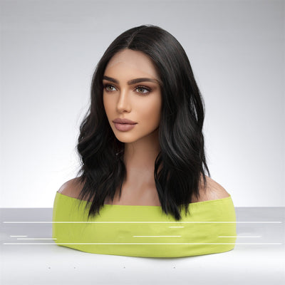 Peluca Corta Degradada Blanca - Cabello Liso a la Altura del Hombro - Image 6