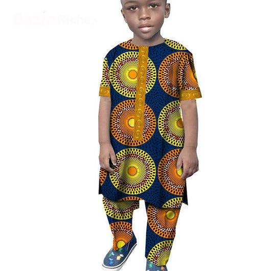 Conjunto Africano de Algodón Estampado - Camiseta y Pantalón - Image 26
