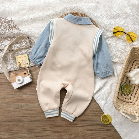 Mameluco Bebé Otoño Estilo Coreano Manga Larga para Niño Recién Nacido - Image 8