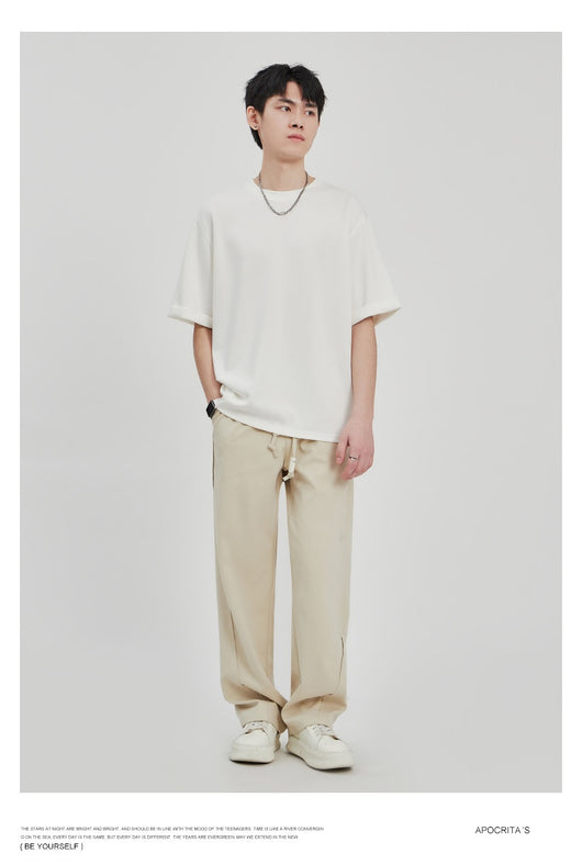 Camiseta Drape Suelta para Hombre - Estilo Casual Relajado - Image 11