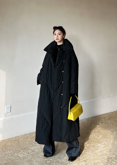 Abrigo Largo Invierno Talla Grande Estilo Coreano para Mujer - Image 15