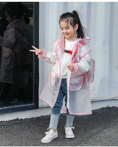 Poncho Impermeable Transparente para Niños - Image 4