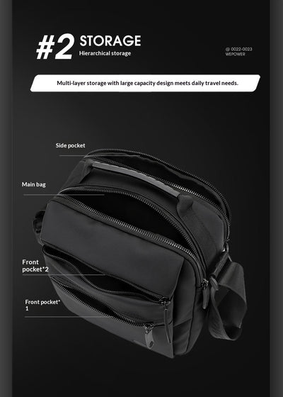 Bolsa Bandolera Impermeable para Hombre - Diseño Casual de Un Solo Hombro - Image 17