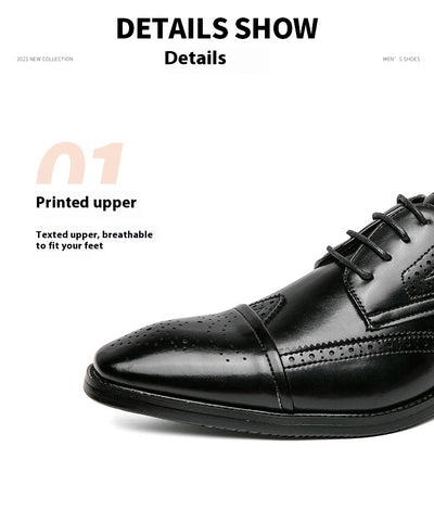 Zapatos de Cuero Clásico Estilo Británico Talla Grande - Cordones Bajos - Image 25