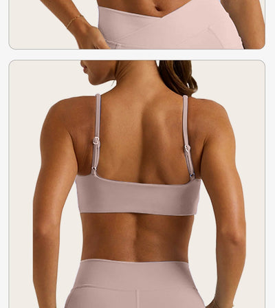Sujetador Deportivo Mujer Espalda Cruzada Color Sólido - Image 17