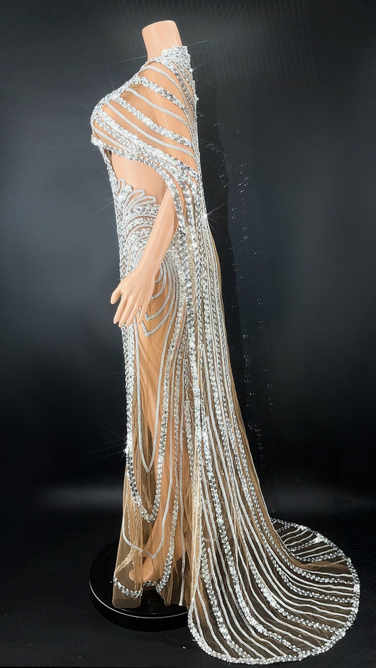 Vestido de Noche Elegante con Lentejuelas Brillantes - Image 9