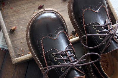 Zapatos de Cuero para Mujer Estilo Retro Literario - Image 16