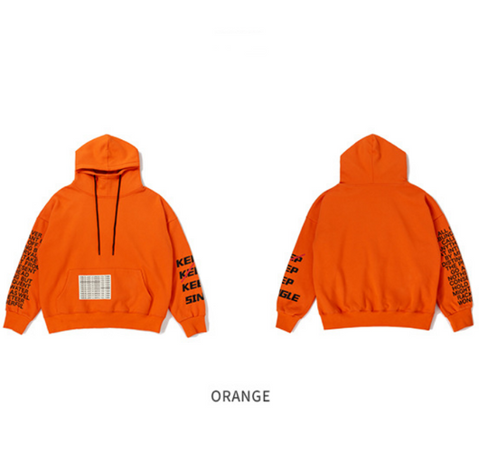 Sudadera Oversized con Capucha y Letras Estampadas en Terciopelo - Image 7