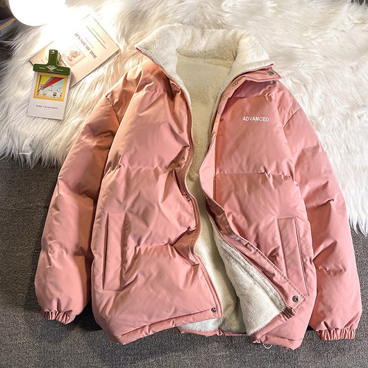 Abrigo Acolchado Estilo Hong Kong con Forro Polar - Chaqueta Suelta de Algodón - Image 6