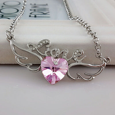 Collar Corazón de Cristal con Alas de Ángel - Símbolo de Amor - Image 16