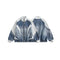 Chaqueta Denim Retro Japonesa con Costuras a Contraste