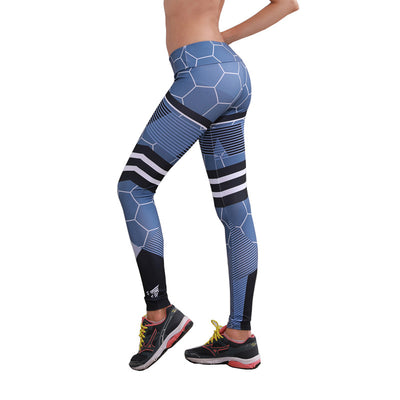 Leggings de yoga con estampado geométrico en tela twill - Image 4