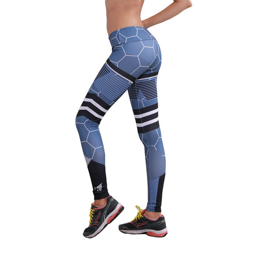 Leggings de yoga con estampado geométrico en tela twill - Image 4