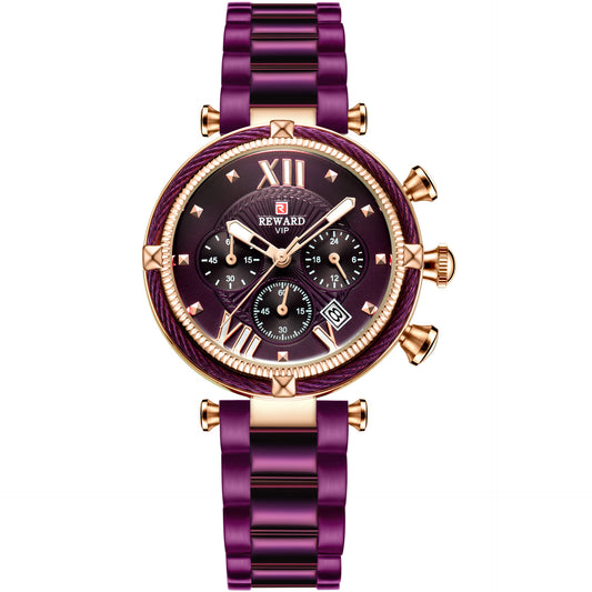 Reloj de Cuarzo Elegante para Mujer con Tres Ojos - Image 2